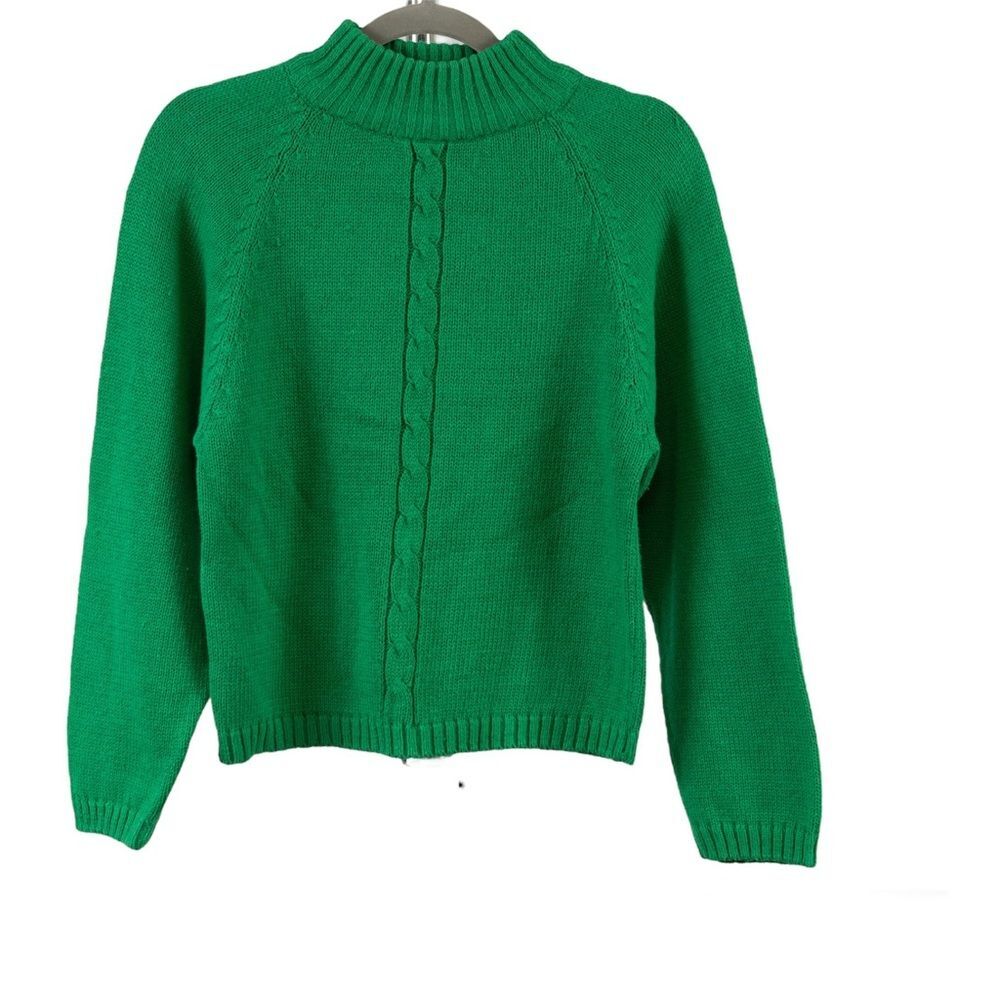 Vintage One step up crewneck green knit sweater size M